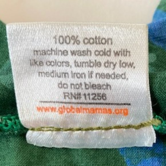 Global Mamas Hand Made In Ghana 100% Cotton printed Dress Sz Medium - Picture 3 of 8